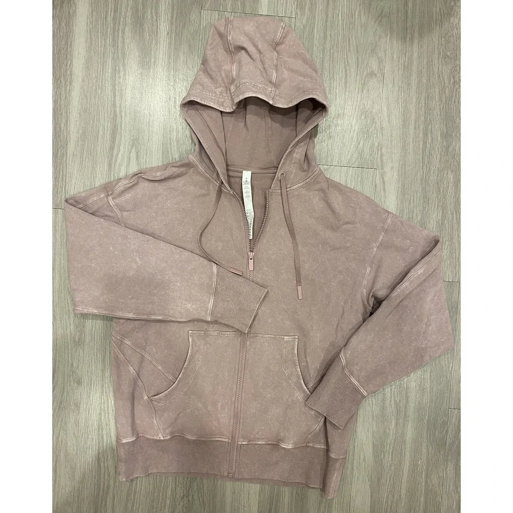 Lululemon Full Zip Hoodie Sweater Jacket Women's‎ Size 4 Pink Purple